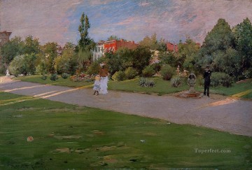  Parque Pintura - Parque en Brooklyn 1887 William Merritt Chase